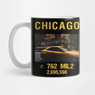 Area & Population - Chicago Mug